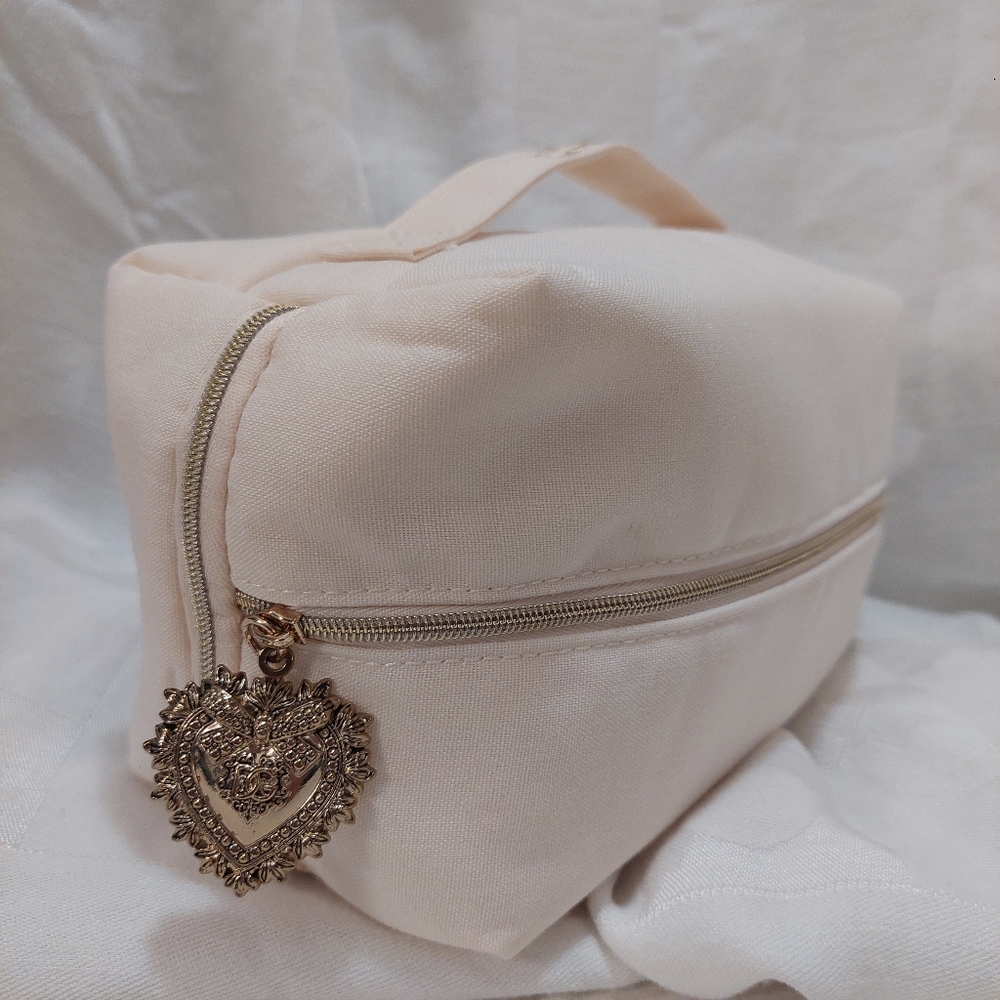 New Dolce & Gabbana Pochette Canvas Toiletry Cosmetic Makeup Bag Case
